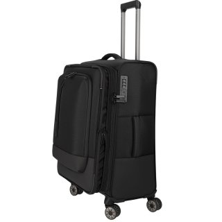 Середня валіза Travelite Crosslite 5.0 на 61/66 л вагою 3,3 кг Чорна