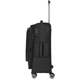 Середня валіза Travelite Crosslite 5.0 на 61/66 л вагою 3,3 кг Чорна
