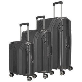 Средний чемодан Travelite Elvaa на 72/77 л весом 3,5 кг из полипропилена Черный