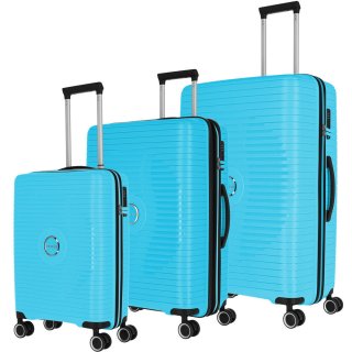 Средний чемодан Travelite Orbita на 68/71 л весом 3,4 кг из полипропилена Голубой