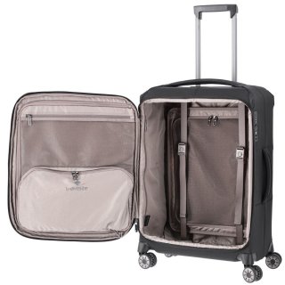 Средний чемодан Travelite Priima на 62/72 л весом 2,7 кг Черный