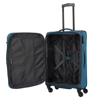 Средний чемодан Travelite Story на 51/61 л тканевый весом 3,3 кг Антрацит