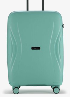 Средний чемодан V&V Travel Flash light 2.0 с расширением на 83/95 л весом 3,2 кг Бирюзовый