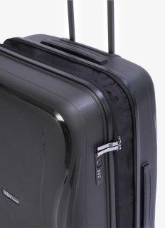 Средний чемодан V&V Travel Flash light 2.0 с расширением на 83/95 л весом 3,2 кг Черный