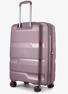 Средний чемодан V&V Travel Metallo – 75 / 85 л, 3,1 кг Розовый