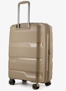 Средний чемодан V&V Travel Metallo – 75 / 85 л, 3,1 кг Шампань