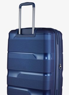 Середня валіза V&V Travel Metallo – 75 / 85 л, 3,1 кг Синя