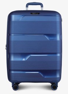 Середня валіза V&V Travel Metallo – 75 / 85 л, 3,1 кг Синя