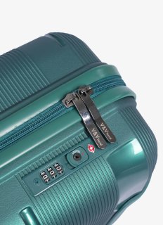 Середня валіза V&V Travel Metallo – 75 / 85 л, 3,1 кг Зелена