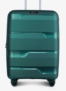 Середня валіза V&V Travel Metallo – 75 / 85 л, 3,1 кг Зелена