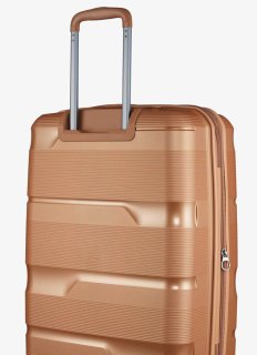 Середня валіза V&V Travel Metallo – 75 / 85 л, 3,1 кг Золота