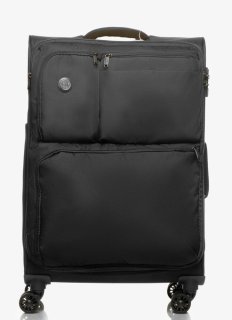 Средний чемодан V&V TRAVEL ONE LIFE на 80/90 л весом 3,1 кг Черный