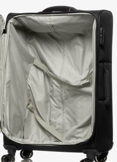 Средний чемодан V&V TRAVEL ONE LIFE на 80/90 л весом 3,1 кг Черный