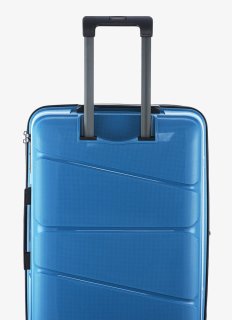 Средний чемодан V&V Travel Peace на 85/97 л из полипропилена Синий