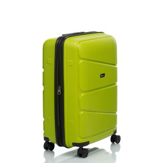 Средний чемодан V&V Travel Peace на 85/97 л из полипропилена Зеленый
