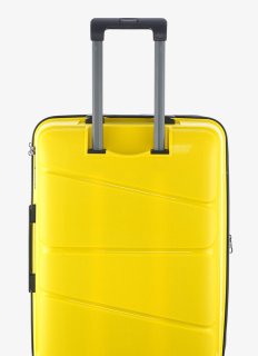 Средний чемодан V&V Travel Peace на 85/97 л из полипропилена Желтый
