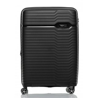 Средний чемодан V&V Travel Summer Breeze на 85/97 л весом 3,2 кг из полипропилена Черный