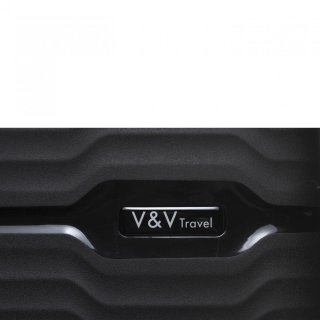 Средний чемодан V&V Travel Summer Breeze на 85/97 л весом 3,2 кг из полипропилена Черный