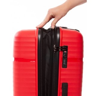 Средний чемодан V&V Travel Summer Breeze на 85/97 л весом 3,2 кг из полипропилена Красный