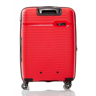 Средний чемодан V&V Travel Summer Breeze на 85/97 л весом 3,2 кг из полипропилена Красный