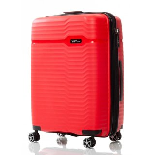 Средний чемодан V&V Travel Summer Breeze на 85/97 л весом 3,2 кг из полипропилена Красный