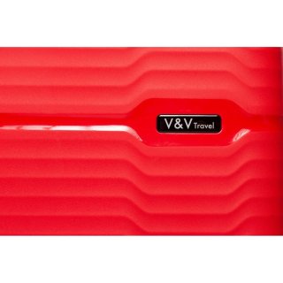 Средний чемодан V&V Travel Summer Breeze на 85/97 л весом 3,2 кг из полипропилена Красный