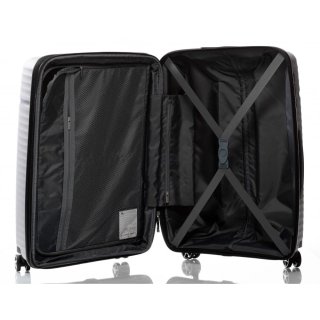 Средний чемодан V&V Travel Summer Breeze на 85/97 л весом 3,2 кг из полипропилена Серебристый