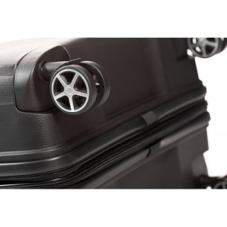 Средний чемодан V&V Travel TIFFANY на 85/97 л весом 3,2 кг из полипропилена Черный