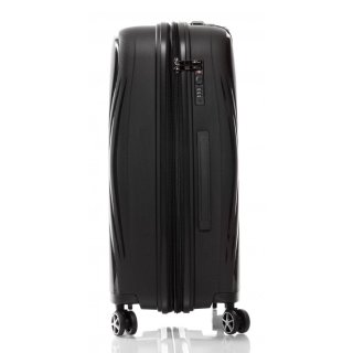 Средний чемодан V&V Travel TIFFANY на 85/97 л весом 3,2 кг из полипропилена Черный