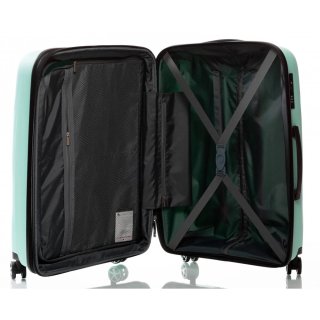 Средний чемодан V&V Travel TIFFANY на 85/97 л весом 3,2 кг из полипропилена Голубой