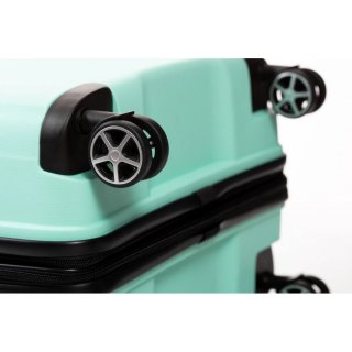 Средний чемодан V&V Travel TIFFANY на 85/97 л весом 3,2 кг из полипропилена Голубой