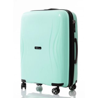 Средний чемодан V&V Travel TIFFANY на 85/97 л весом 3,2 кг из полипропилена Голубой