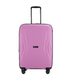 Средний чемодан V&V Travel TIFFANY на 85/97 л весом 3,2 кг из полипропилена Розовый