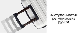 Средний чемодан Xiaomi Ninetygo Rhine PRO plus на 65 л из поликарбоната Черный