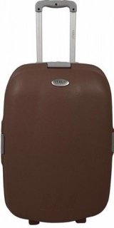 Средний дорожный чемодан из пластика 2-х колесный 78 л. Verus Casablanca 25 Dark Coffee коричневый