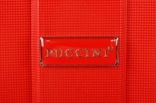 Средний дорожный пластиковый чемодан 4-х колесных 68 л PUCCINI, красный