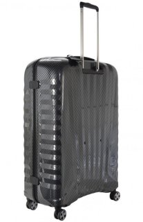 Средний элитный чемодан из поликарбоната и кожи 71 л Roncato Uno Zip Delux Limited Edition, карбон