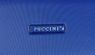 Средний пластиковый чемодан 4-х колесный 70 л PUCCINI, синий