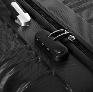 Средний пластиковый чемодан 64 л Vip Collection Nevada 24 Black