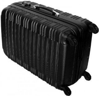Средний пластиковый чемодан 64 л Vip Collection Nevada 24 Black