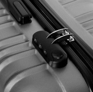 Средний пластиковый чемодан 64 л Vip Collection Nevada 24 Silver