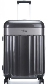 Средний пластиковый чемодан 69 л Titan Spotlight Flash, антрацит