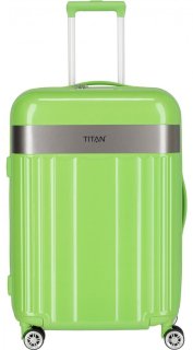 Средний пластиковый чемодан 69 л Titan Spotlight Flash Flashy Kiwi
