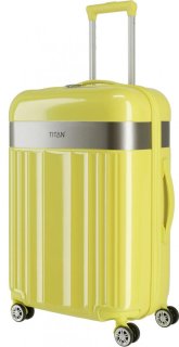 Средний пластиковый чемодан 69 л Titan Spotlight Flash Lemon Crush