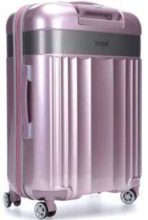 Середня пластикова валіза 69 л Titan Spotlight Flash, рожевий