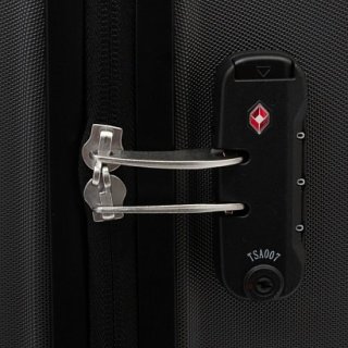 Средний пластиковый чемодан на 4-х колесах 70 л Travelite City, антрацит