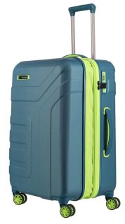 Средний пластиковый чемодан Travelite Vector на 79/91 л Бирюзовый