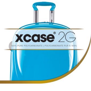 Средний поликарбонатный чемодан 73 л Heys xcase 2G, фиолетовый