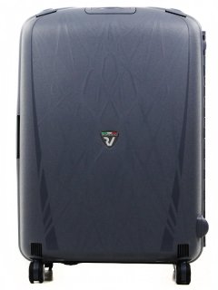 Средний полипропиленовый чемодан на 4-х колесах 70 л Roncato Light, антрацит