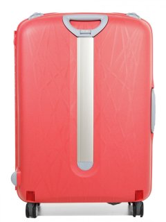 Средний полипропиленовый чемодан на 4-х колесах 70 л Roncato Light, кораловый